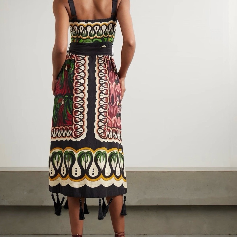 NEW NWT Farm Rio Off-White Coconut Tree Flow Dress size M - Picture 9 of 11